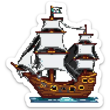 pirate ship sticker