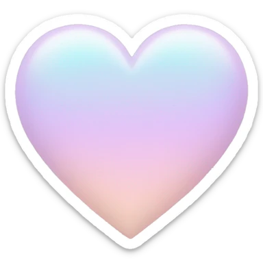 Pastel color heart sticker