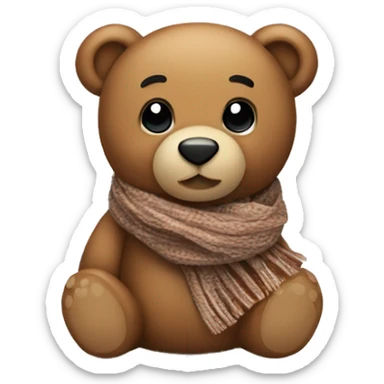 Teddy bear with kufeya scarf  sticker