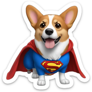 corgi superman cape sticker