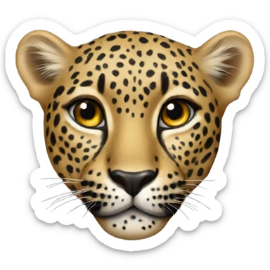 leopard heart  sticker