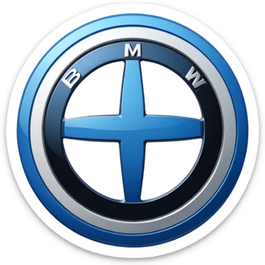 A BMW LOGO sticker