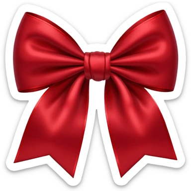 dark red bow sticker