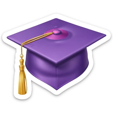 lilac graduation cap sticker