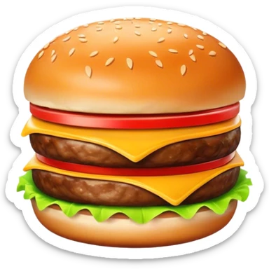 Eat a burger sticker