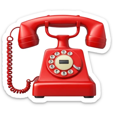 red phone calls sticker
