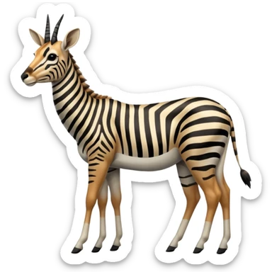 Zebra-antelope-gazelle-hybrid, full body sticker