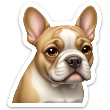 Light brown French bulldog sticker