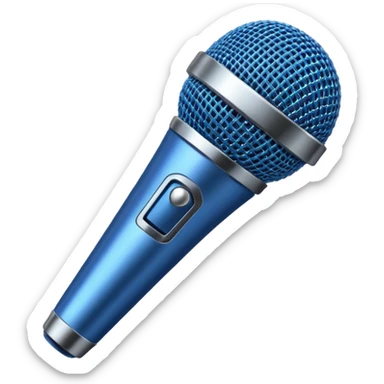 blue microphone icon sticker