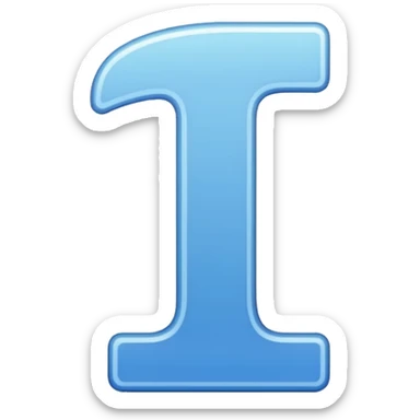 The number 1 in a thin font sticker