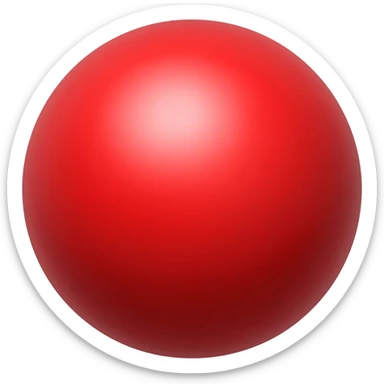 Red bullet point-orb-circle sticker