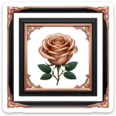  victoian square rose gold frame sticker