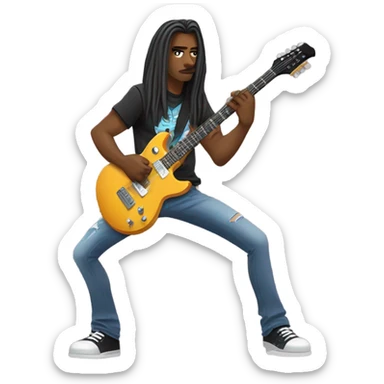 Thrash Metal Guitar Player sticker