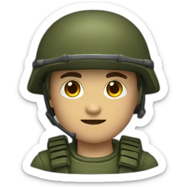 Diablo con casco militar sticker