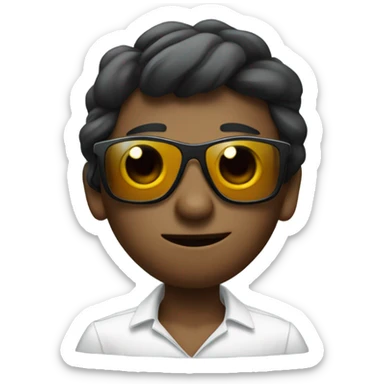 A bean wearing sunglasses sticker