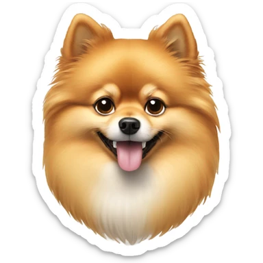 Pomeranian dog drinking   sticker
