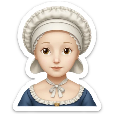 white townslady 18th century sticker