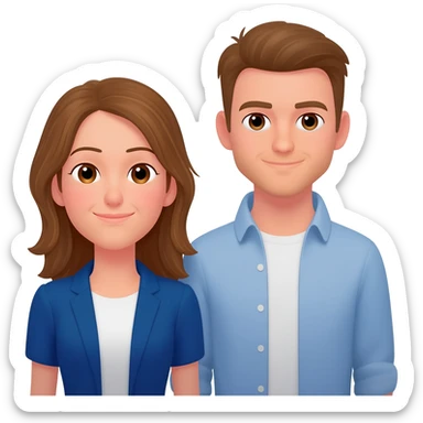 man and woman sticker