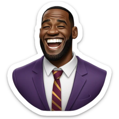 lebron james laughing sticker