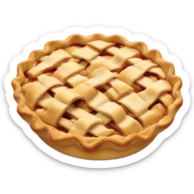 Apple pie with cream sticker