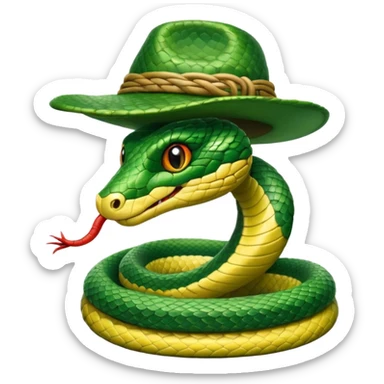 snake with hat sticker