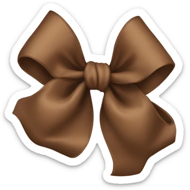 Brown bow sticker