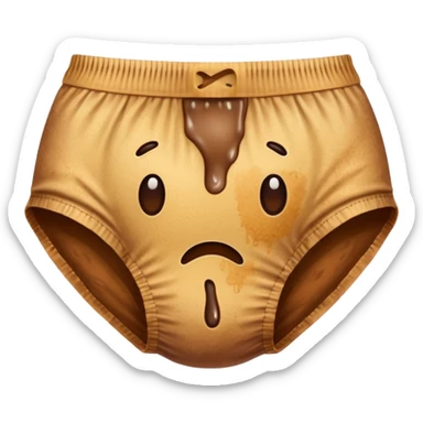 Underpants with poo stain  sticker