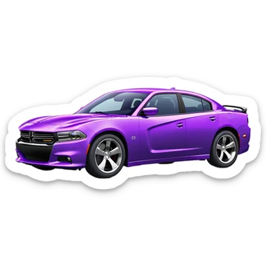 Dodge Charger purple sticker
