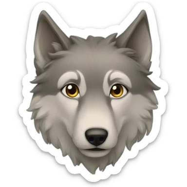 Loup hurle sticker