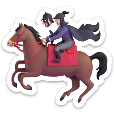 headless horseman riding a galloping horse sticker