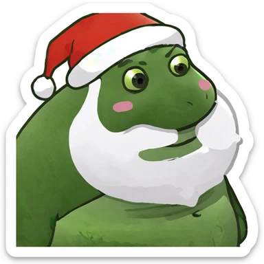 Fat black Santa  sticker