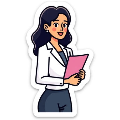 businesswoman in professional outfit sticker