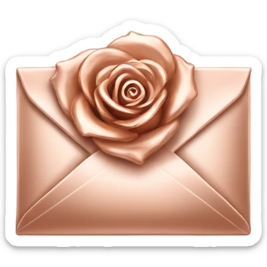 Rose gold envalope  sticker