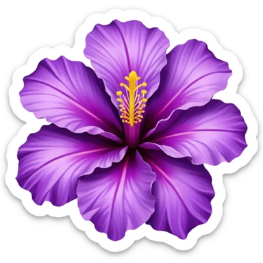 lilac hibiscus flower sticker