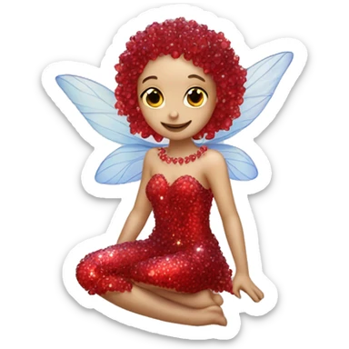 Fairy with red crystals  sticker