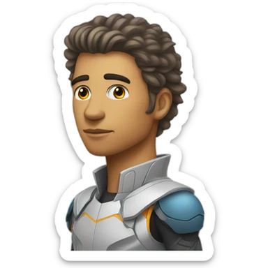 pretty-futuristic-half-man-half-bird sticker