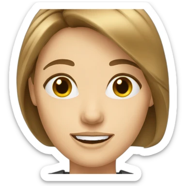 white woman with brown hair executive sticker