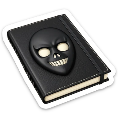 A black notebook named "Death Note" sticker