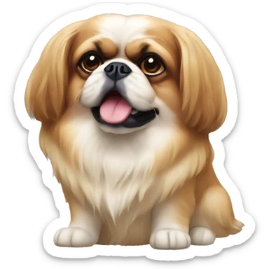 pekingese king charles dog sticker