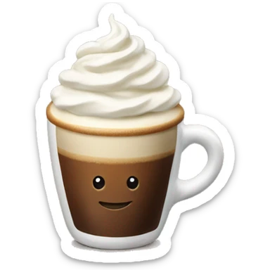 Coffee with whipped cream  sticker