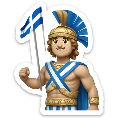 Alexander the great hellas Greek flag sticker