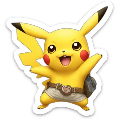 Pikachu la racaille sticker