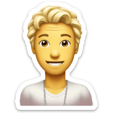 Smiley face with a posh face sticker