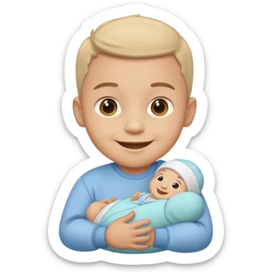 man with eros baby clothes sticker