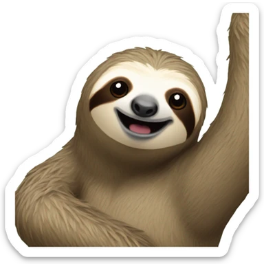 Sloth vibing sticker
