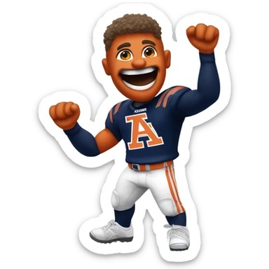 Auburn University super sports fan sticker