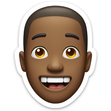 tongue out shaking head from side to side  sticker