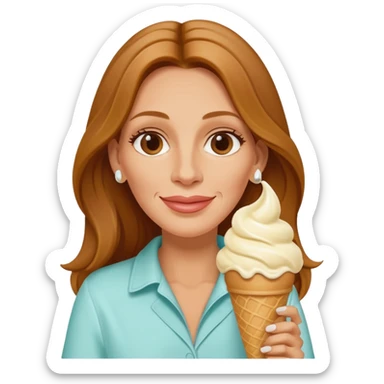 Julia Roberts eating ice cream sticker