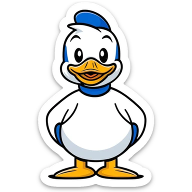Donald Duck Disney style sticker