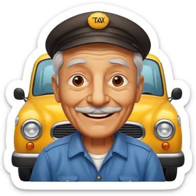  taxi driver old sticker